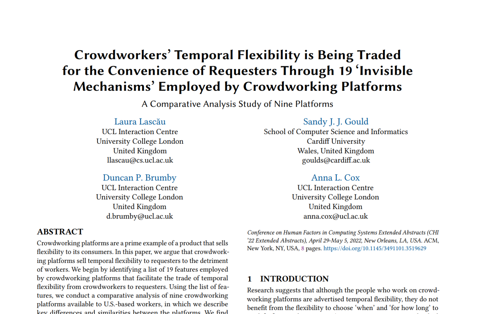 Crowdworkers’ temporal flexibility is being traded for the convenience ...