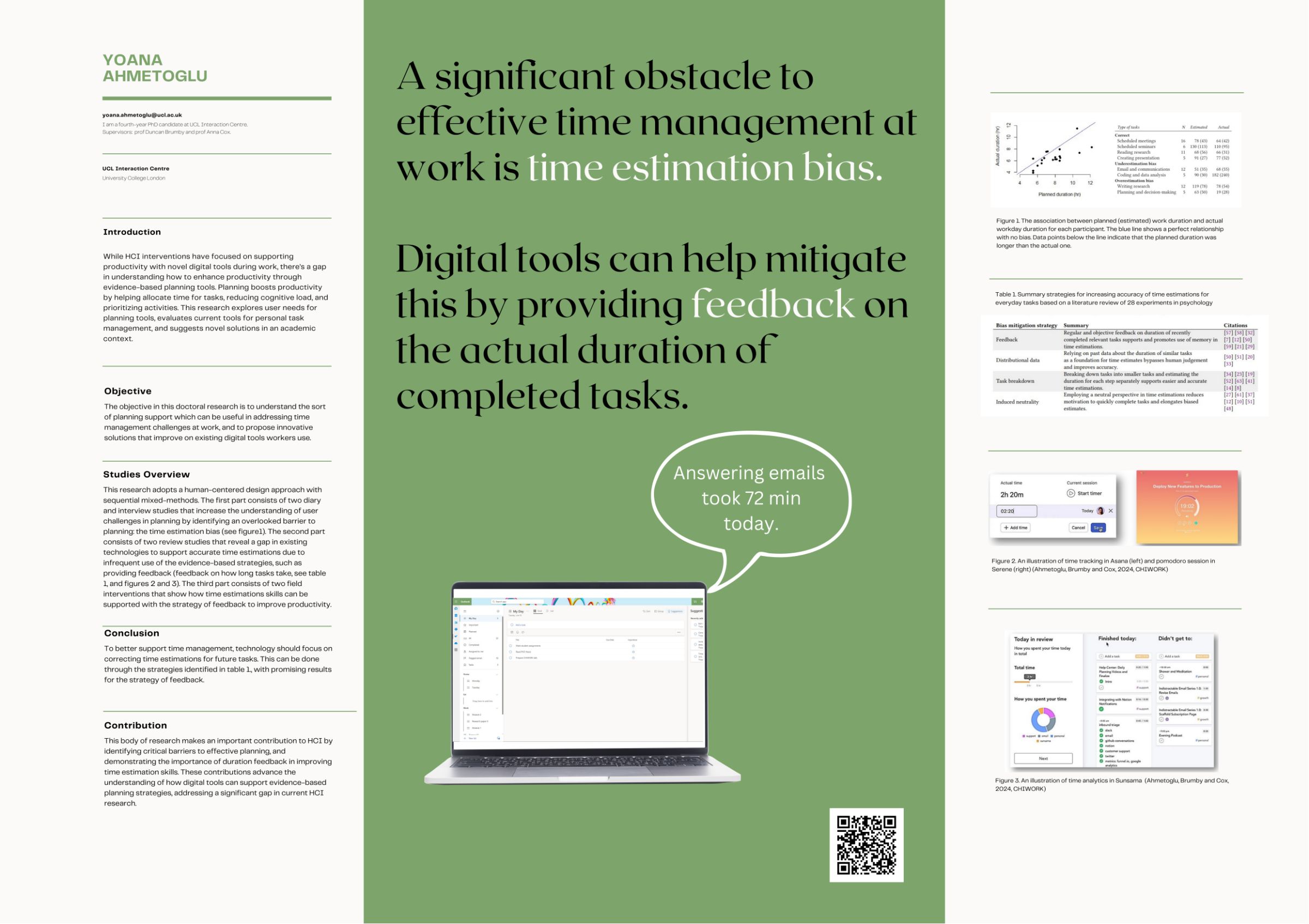 Improving Time Management in Academia through Better Time Estimation Support